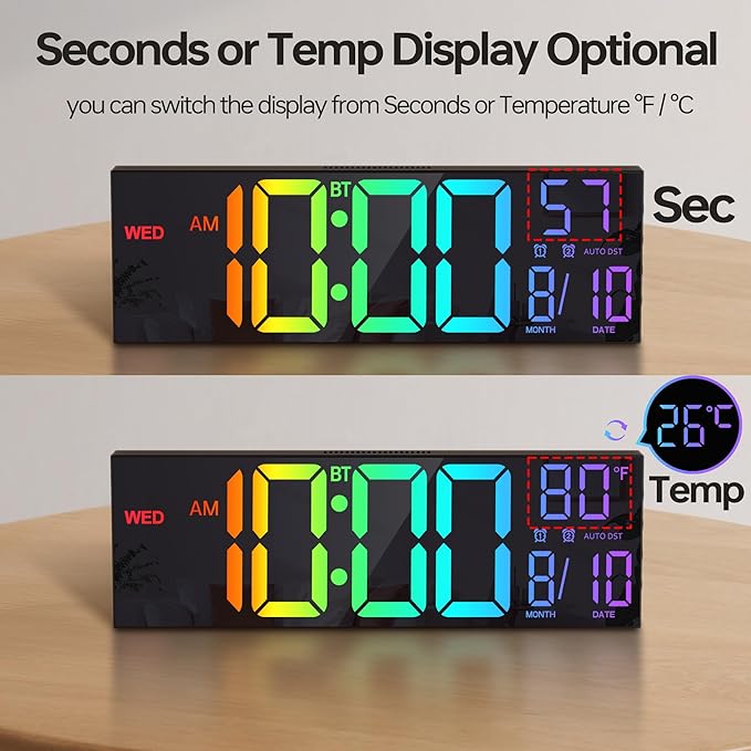 JALL 16.2" Large Digital Wall Clock - Image 4