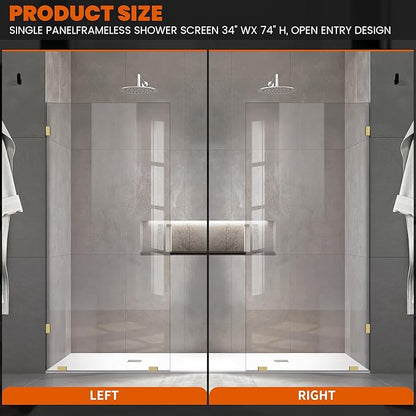 Bathroom Shower Glass Door 34 * 74" - Image 7
