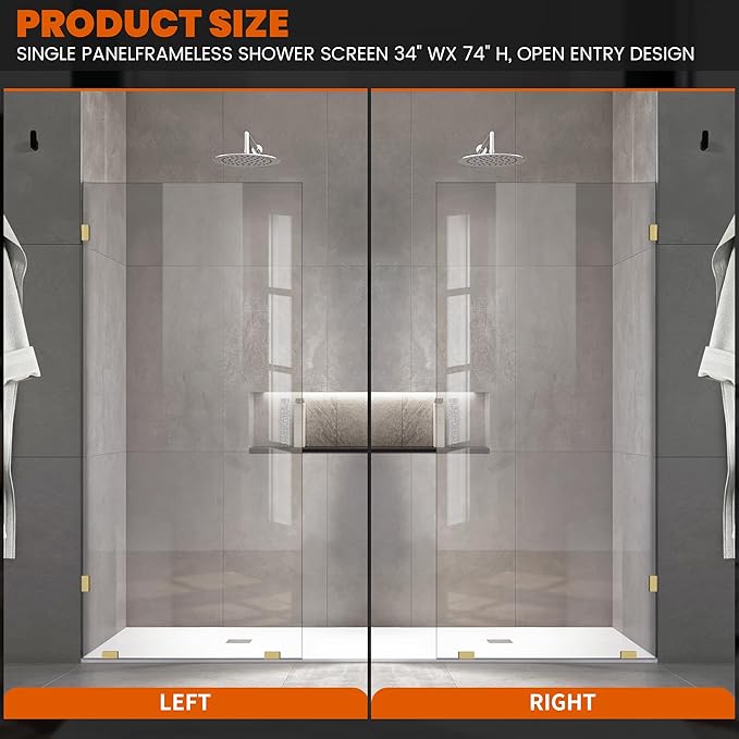 Bathroom Shower Glass Door 32 * 78" - Image 7