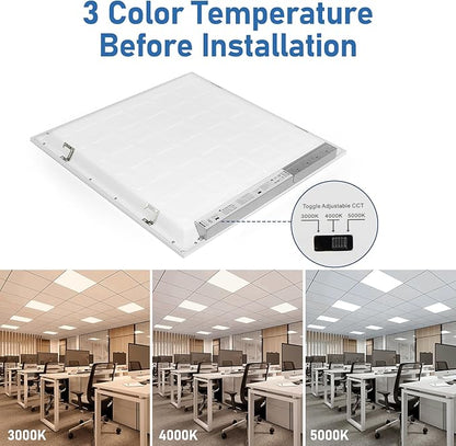 CycevSun 4-Pack 2x2 LED Flat Panel Light Drop Ceiling, 0-10V Dimmable, 3CCT - Image 2