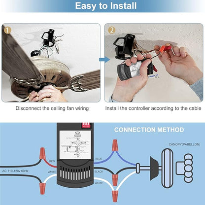Universal Ceiling Fan Remote Control Kit Dimmable, Replacement - Image 4
