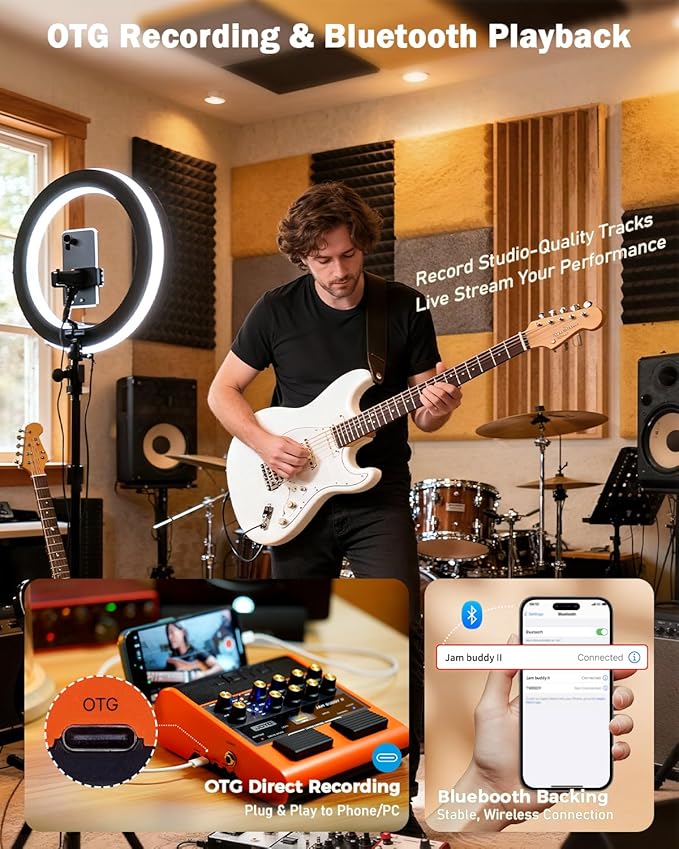 JOYO 10W Portable Guitar Practice Amp & Multi-Effects Pedal Combo Amplifier - Image 6
