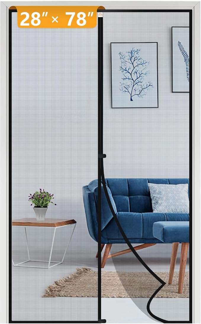 Yotache Narrow Magnetic Screen Door Fits Door Size 28 x 78, Screen Size 30" x by yotache