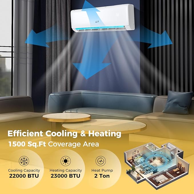 COSTWAY 24000 BTU Mini Split Air Conditioner, Energy Star, - Image 3