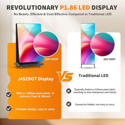 JASZDOT 80" Seamless Splicing LED Display, Foldable Poster Screen - Image 5