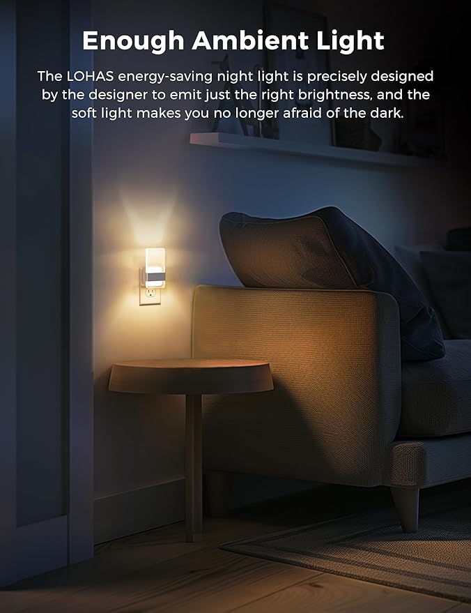 L LOHAS LED Night Light, Night Lights Plug Into Wall, Dusk-to-Dawn Sensor - Image 4