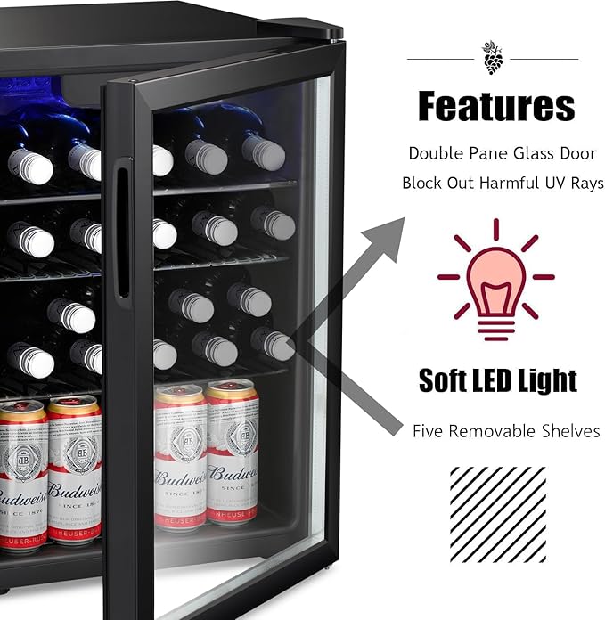 Antarctic Star 16 Bottle Wine Cooler/Cabinet Beverage Refrigerator Small Mini - Image 6