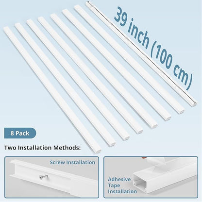 Cord Covers for Wires on Wall Extra-Long, 26.25ft TV Cord Hider Kit, Paintable - Image 3
