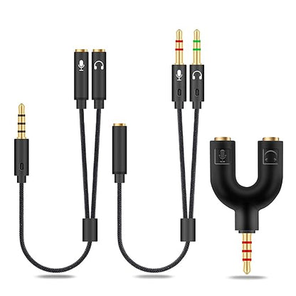 HIEbee 2 in 1 3.5mm Headphone Splitter Adapter Female to Male&Male to Female by Unknown