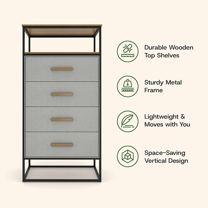 tinge Zana Premium Fabric Dresser - Image 6