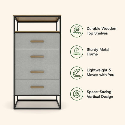 tinge Zana Premium Fabric Dresser - Image 6