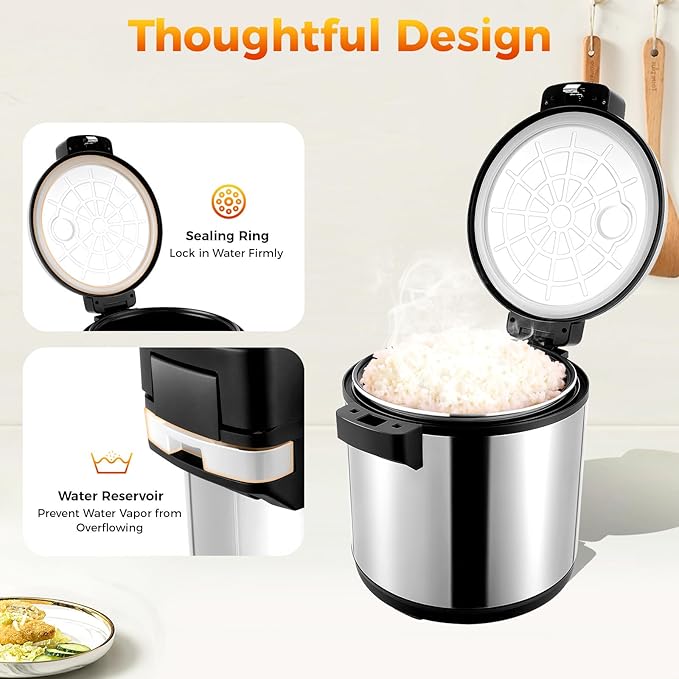 Commercial Rice Warmer, 100 Cup Electric Heavy Duty Food Warmer - Image 5