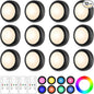 Yiliaw 12 Pack LED Puck Lights Remote Control 16 Color Changeable Under Cabinet by Yiliaw