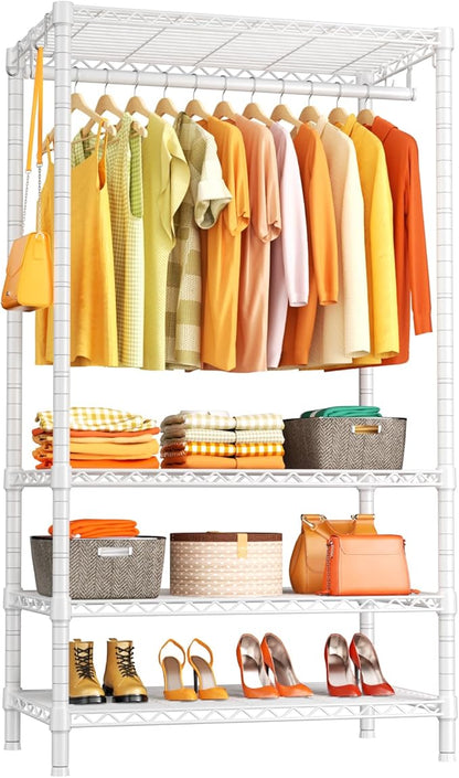 Ulif H4 Portable Closets, 4-Tier Metal Clothes Garment Rack by Ulif