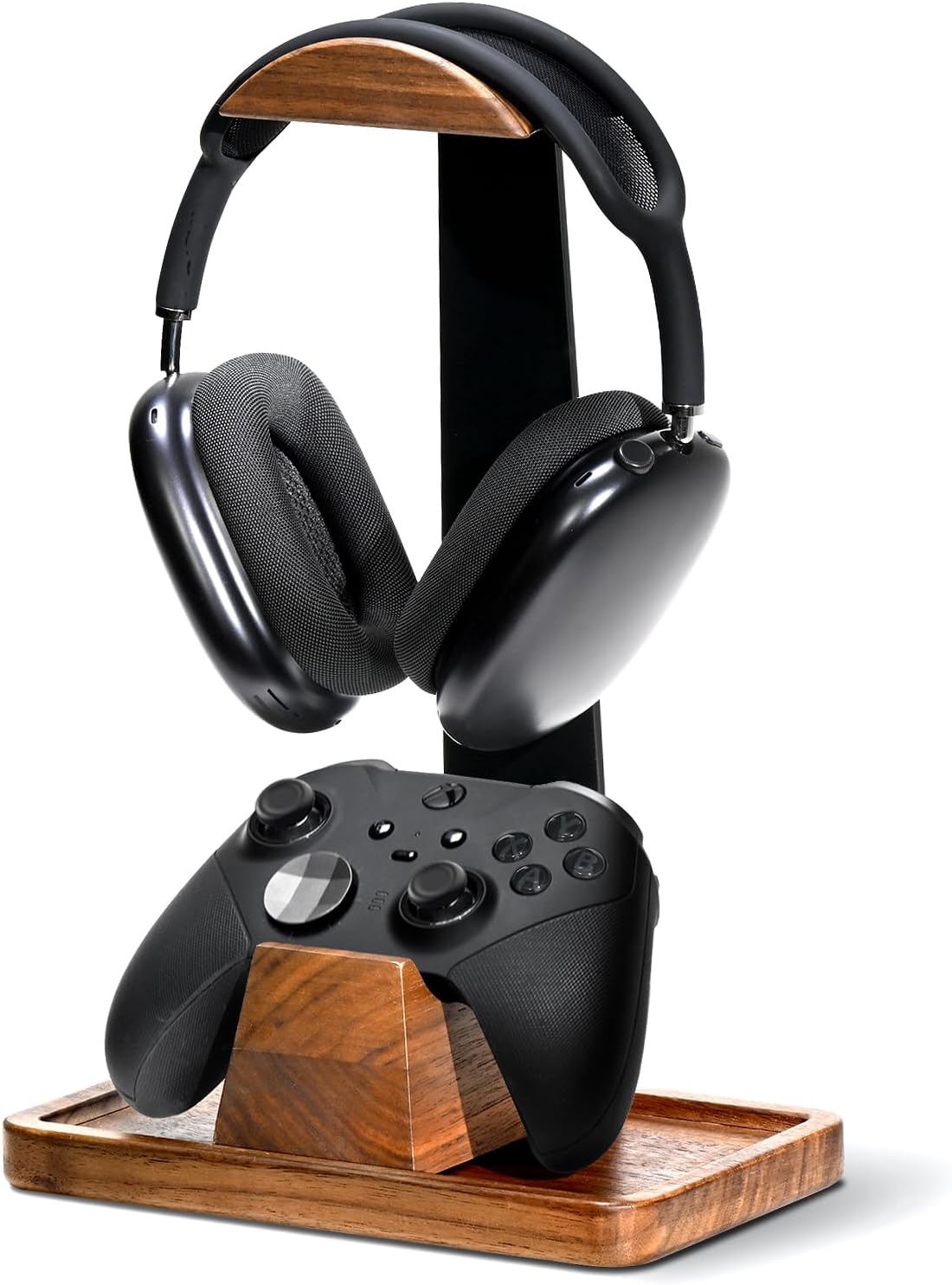 upergo walnut headphone stand with controller holder &, main product view