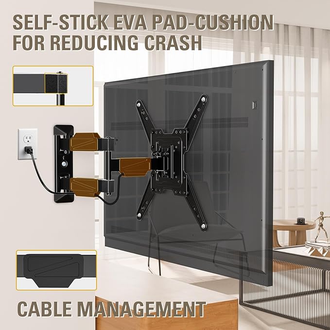 Mounting Dream TV Wall Mount for Most 26-55" TVs, Television Mount Full Motion - Image 2