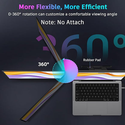 QQH Laptop Screen Extender, 15.6” Triple Portable Monitor - Image 7