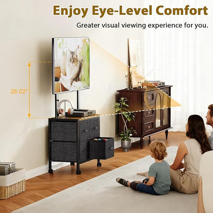 JKsmart Mobile TV Cart Rolling TV Stand Holder - Image 8