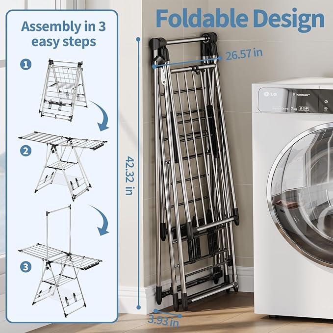 APEXCHASER Clothes Drying Rack - Image 2