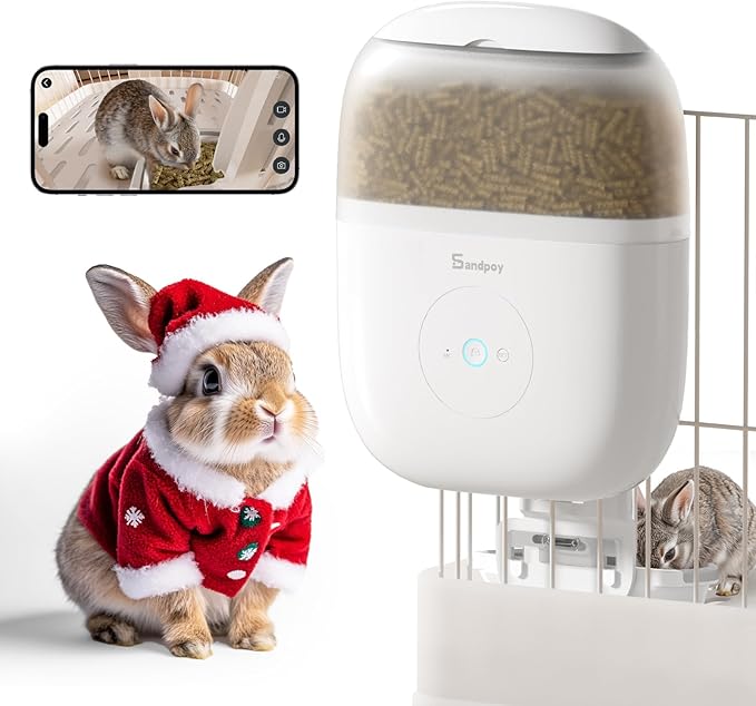 Hanging Automatic Rabbit Feeder by Sandpoy