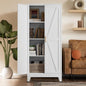 COFaR White Farmhouse Storage Kitchen Pantry Cabinet by COFAR
