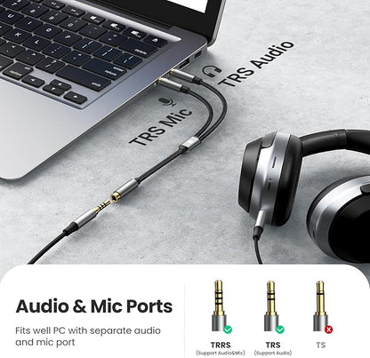 UGREEN Headphone Splitter for Computer 3.5mm Female to 2 Dual 3.5mm Male - Image 2