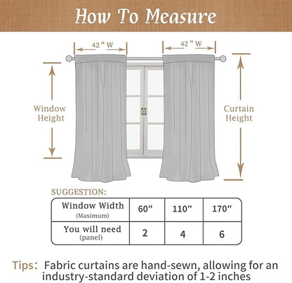 LAMIT 100% Blackout Short Linen Curtains - Image 9