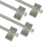 Turquoize Magnetic Curtain Rod Multi-Use Adjustable Cafe Sidelight Magnetic Rods, 09"-16" Magnetic Curtain Rod, Nickel, 4-Pack