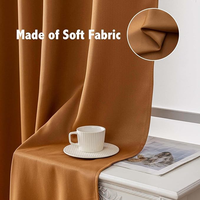 Anytime 100% Blackout Curtain 2 Panels Set, Thermal Insulated Window Drapes - Image 6