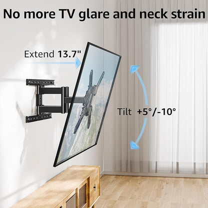MOUNTUP Ultra Slim Full Motion TV Wall Mount, 1.3" Thin Low Profile TV Bracket - Image 5