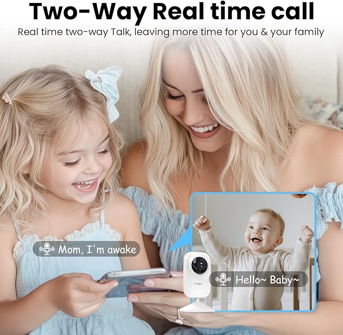 2Cameras Video Baby Monitor, Two Mode, 2.8'' IPS Display Screen, Night Vision - Image 8