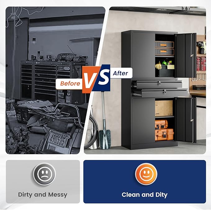 Yizosh Metal Garage Storage Cabinet - Image 7