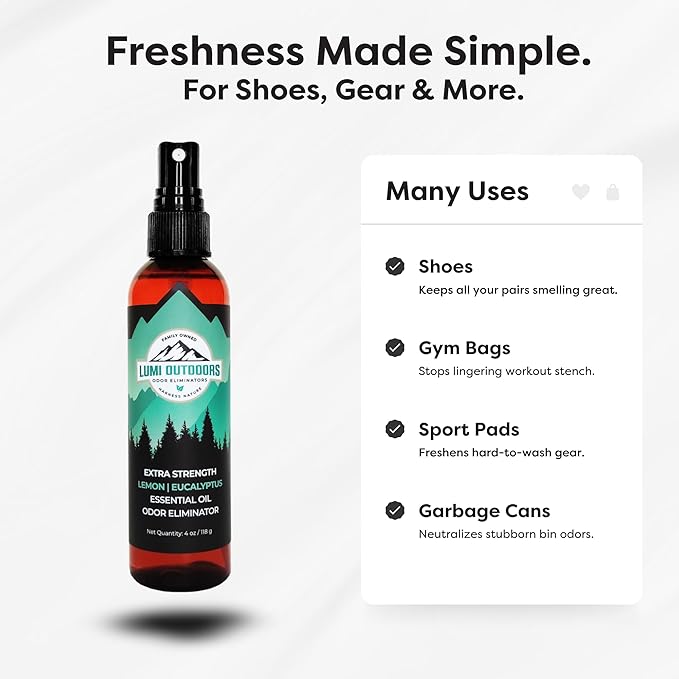 Lumi Outdoors Natural Shoe Deodorizer Spray - Image 6