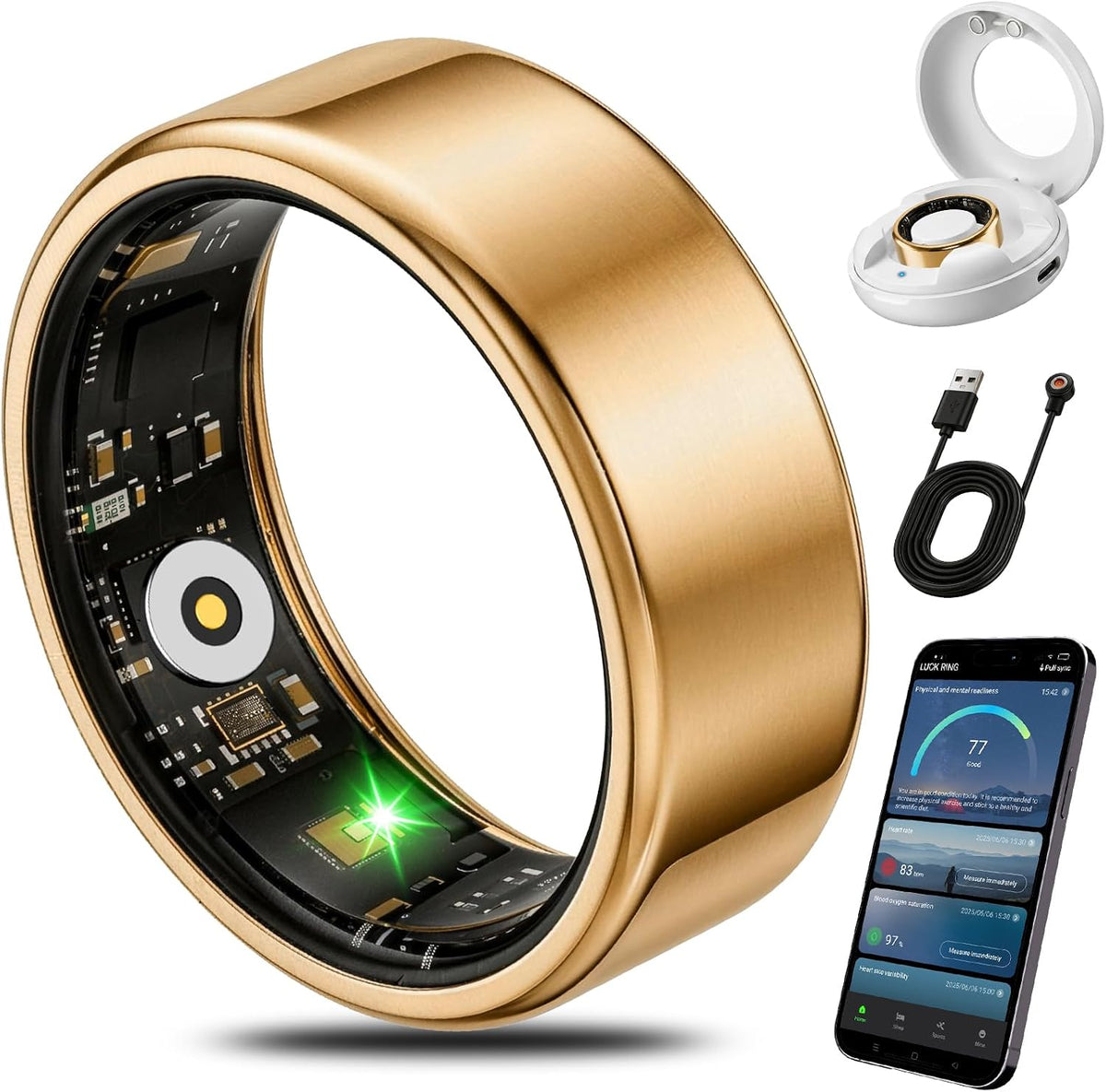 smart health fitness ring for women & men, main product view