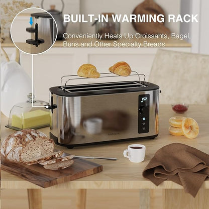 Toaster 4 Slice with Countdown Timer, Extra Wide Slots - Image 5