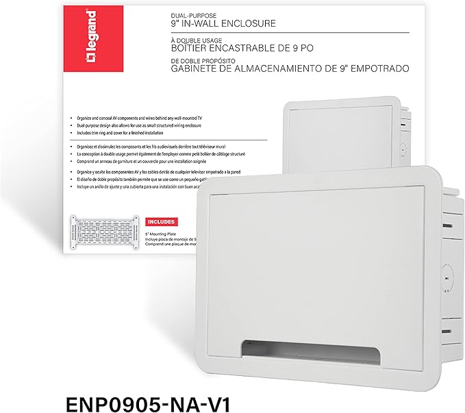 Legrand - OnQ Cable Management, In-Wall Media Box, Dual Purpose Structured - Image 9