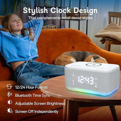 Bluetooth Alarm Clock Radio Bedroom, Digital Dual Alarm Clock Bedroom - Image 2