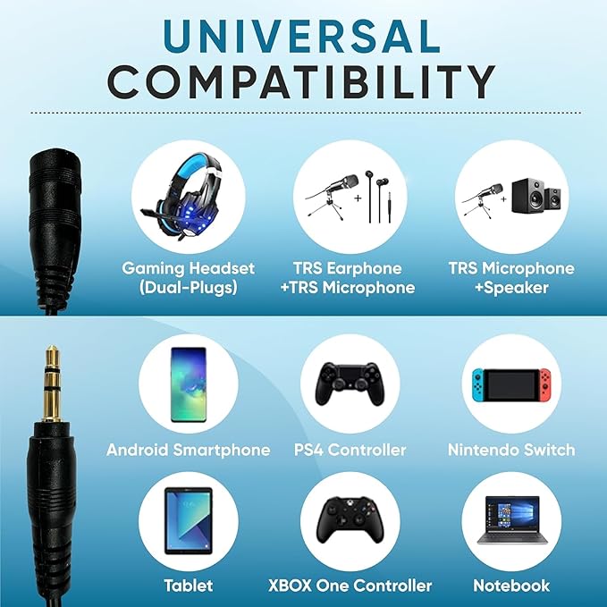 Tempting Table 3.5 mm Headphone Jack to Two 3.5 mm Speaker and Headphone AUX - Image 4
