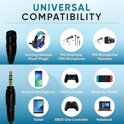 Tempting Table 3.5 mm Headphone Jack to Two 3.5 mm Speaker and Headphone AUX - Image 4