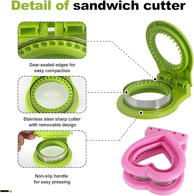 Uncrustable Sandwich Cutter for Kids Lunch - Image 2