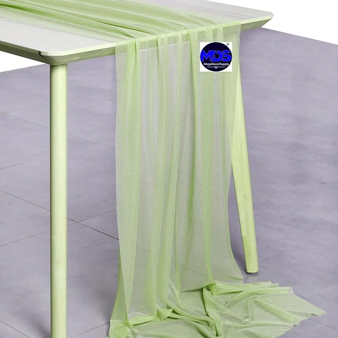MDS Halloween Chiffon Table Runner - 12 Pack, 29 x 170 Inches, 14ft Each - Sh...