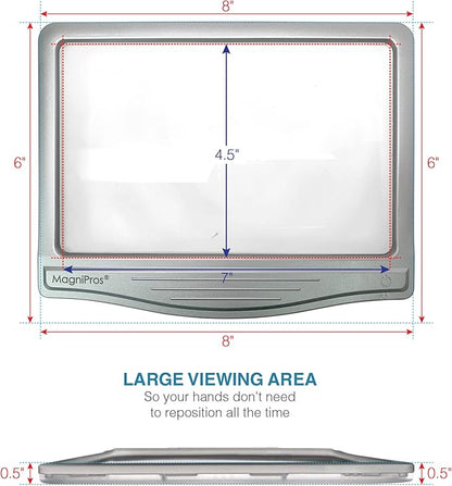 MAGNIPROS Patented 3X Large LED Page Magnifier - Image 8