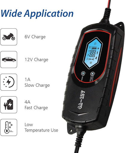 GOOSUO Car Trickle Battery Charger, Battery Maintainer Automatic, 6V 12V Fully - Image 4