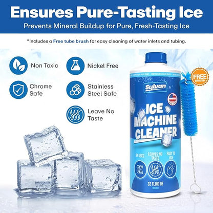 Sylvan Ice Machine Cleaner and Descaler | 32 oz | Free Cloth | Made in USA | - Image 2