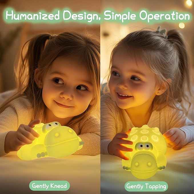 LEDHOLYT Night Light for Kids, Cute Silicone Nursery Crocodile Lamp - Image 5