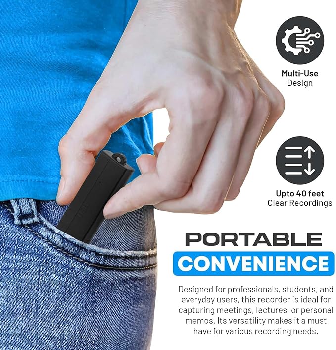 USB Audio Note Device 288-Hour Storage | Hands-Free Audio Capture | Extended - Image 4