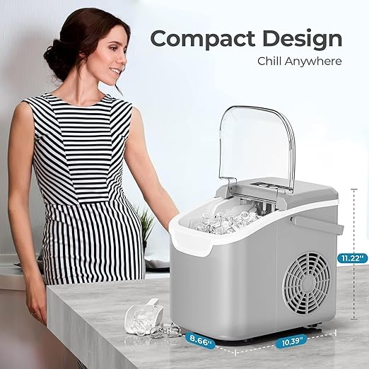 Antarctic Star Countertop Ice Maker, 9 Cubes in 6 Mins, Portable Ice Machine - Image 7