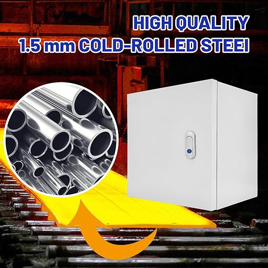 Outdoor Electrical Box 20 x 20 x 8''D NEMA 4X Enclosure Steel Box, Waterproof & - Image 6