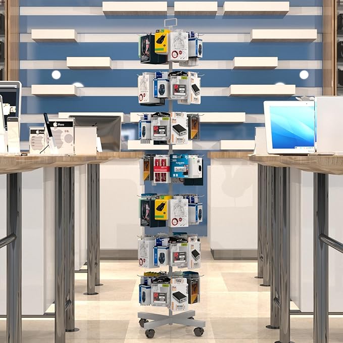 YEOOE Retail Display Racks 7 Tier Spinning Display Stand, Movable Shop Spinner - Image 6