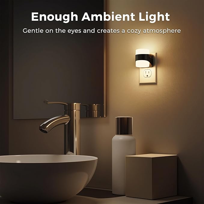 L LOHAS LED Colored Night Lights Plug into Wall, 3 Brightness Level, 1W Low - Image 4